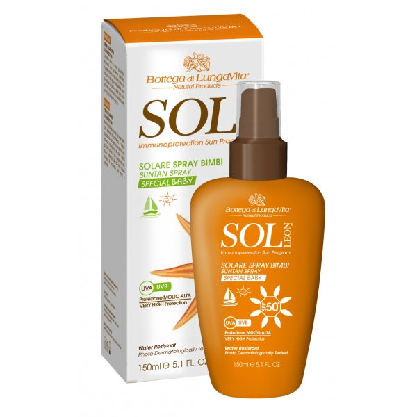 SOL Léon - Sun Protection Body Spray SPF50 - Special Kids (150ml) - €19.90 - stepstones-health.nl